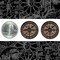 Antiqued Copper Plated Brass Faux Compass Charms - Set of Two - C-C35